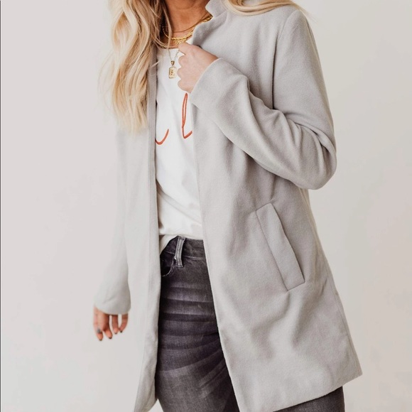 Jackets & Blazers - FREE SHIP Grey Blazer Jacket - Brand New